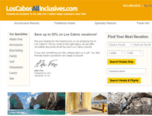 Tablet Screenshot of loscabosallinclusives.com